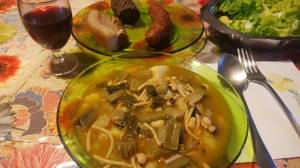 Potaje de chícharos con verduras